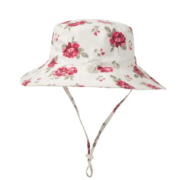 طفل الفتيات الصياد قبعة الربيع الصيف الرضع الأطفال تنوعا القبعات لطيف الزهور طباعة قبعات الوليد أزياء قبعة HHC7590