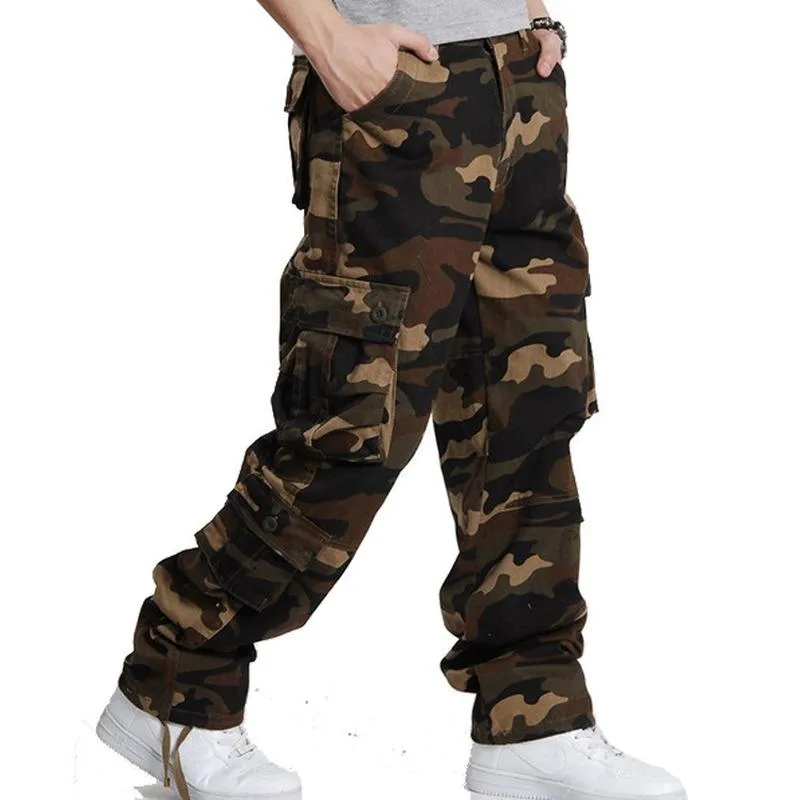 Camouflage Tactical Hommes Cargo Pantalons Hommes Joggers Militaire Coton Coton Pantalon Armée Drop Taille 29-44 Hommes