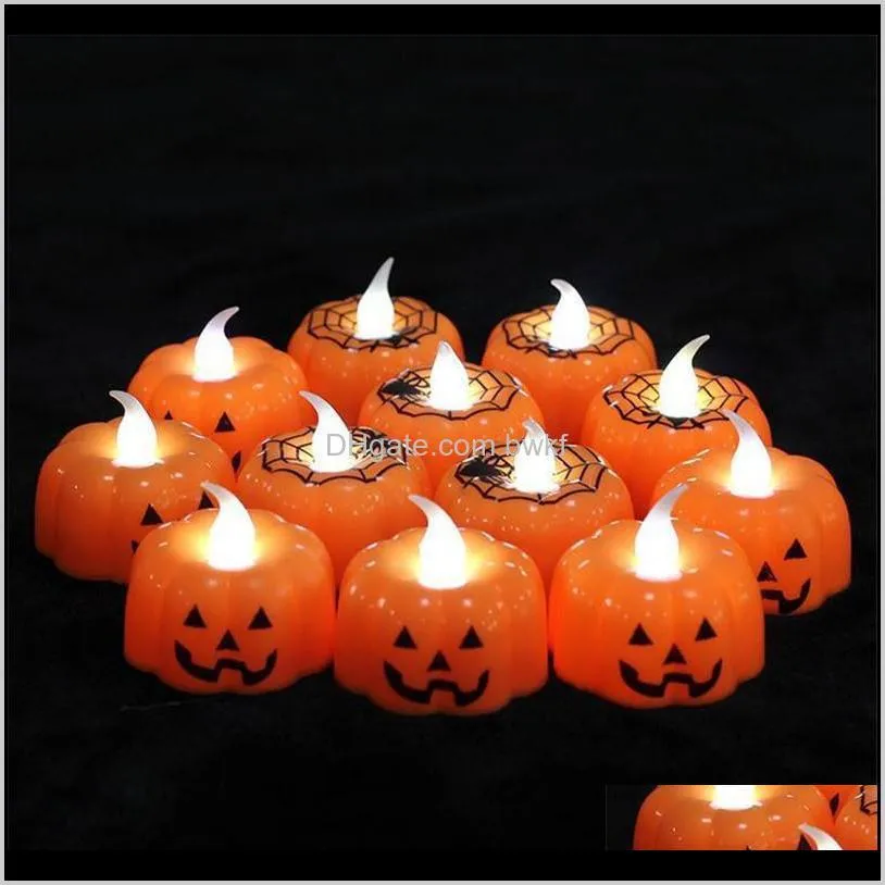 new halloween pumpkin lamp lantern bar ktv atmosphere decoration props led electronic party candle light small night jxw312