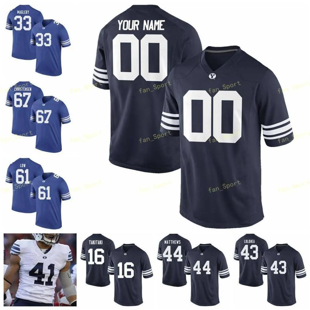 NCAA College Jerseys Byu Cougars 5 Dayan Ghanwoloku 33 Emmanuel Esukpa 82 Dax Milne 13 Micah Simon 16 Baylor Romney Futebol Personalizado Costurado