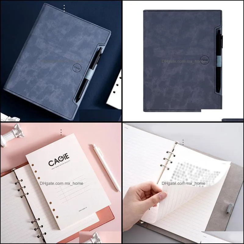 Notepads Leather Journal Writing Notebook, 6 Ring Binder Refillable Diary Notepads,Business Planner Personal Organizer