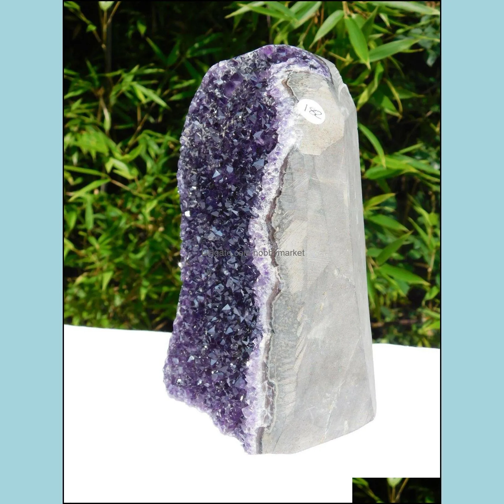 Natural Amethyst geode quartz cluster crystal specimen Healing