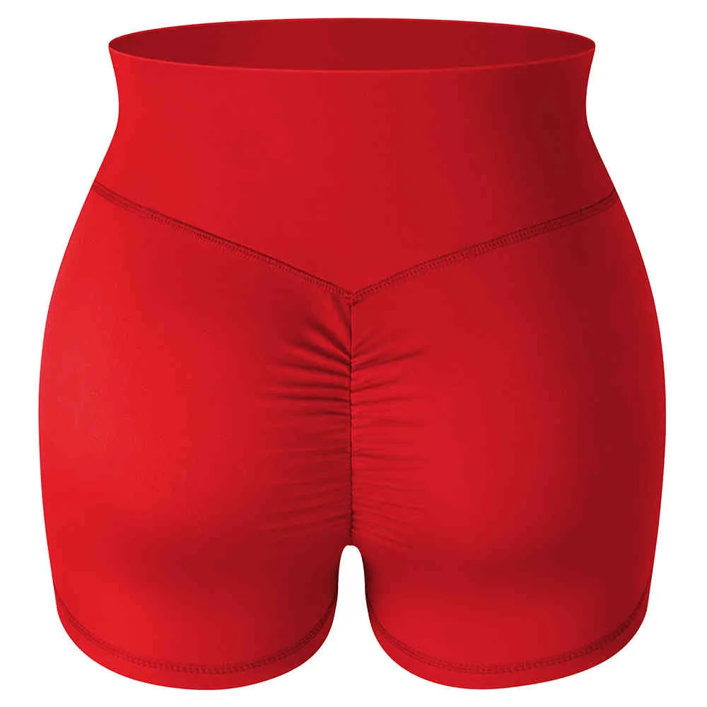 Jenbou Workout Shorts Womens High Waisted Scrunch Butt Lifting Booty Shorts  Gym Tummy Control Spandex Yoga Pants, Red-1, M price in UAE,  UAE