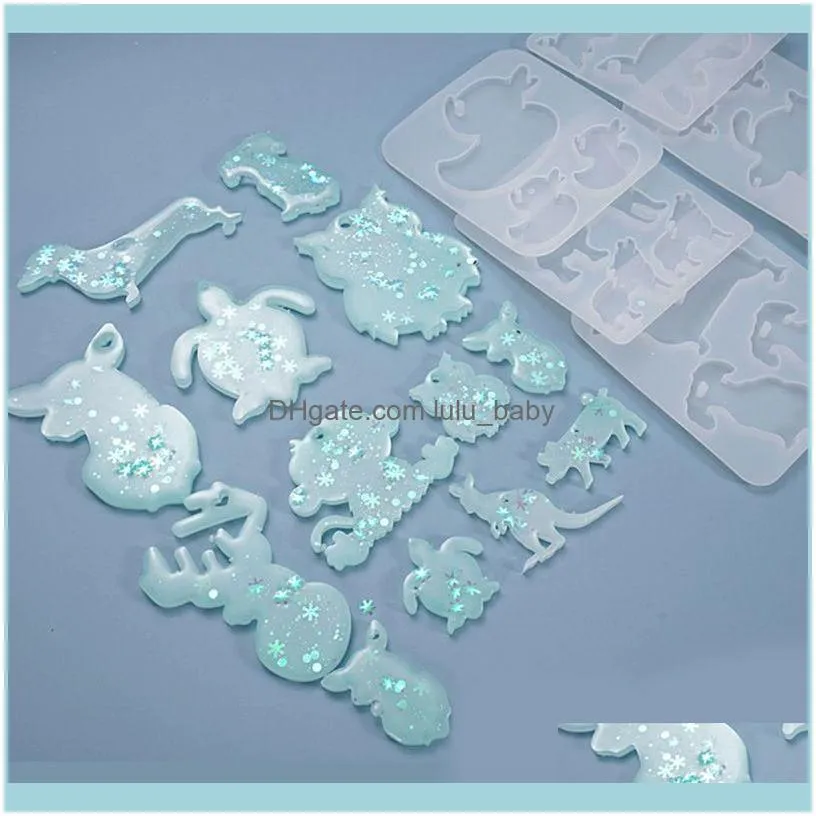 Resin Crystal Epoxy Decoration Pendant Keychain Casting Silicone Mould DIY Crafts Making Tools Drop Ship Jewelry Pouches, Bags