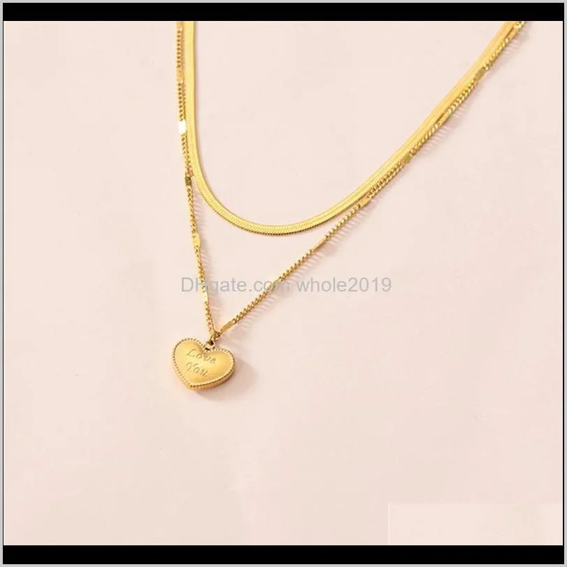 fashion multilayer dainty tiny heart shaped pendant necklaces for women jewelry choker necklace collares