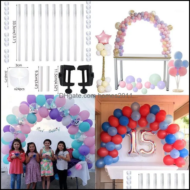 Cyuan 38Pcs Balloon Arch Table Stand Birthday Party Balloons Accessories Clamps Wedding Decoration Table Ballons Arch Frame Kit1