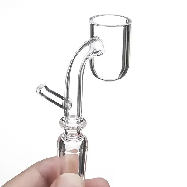 2mm Flat Top Electronic Quartz Banger Enail Smoke With Round Bottom OD 19.5mm 10mm 14mm 18mm Male Female Clear Joint Gavel