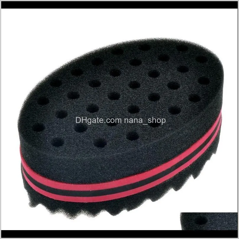 magic twist hair brush sponge afro curly weave oval double sided flat large hole wavy small hole dreads sponge brush