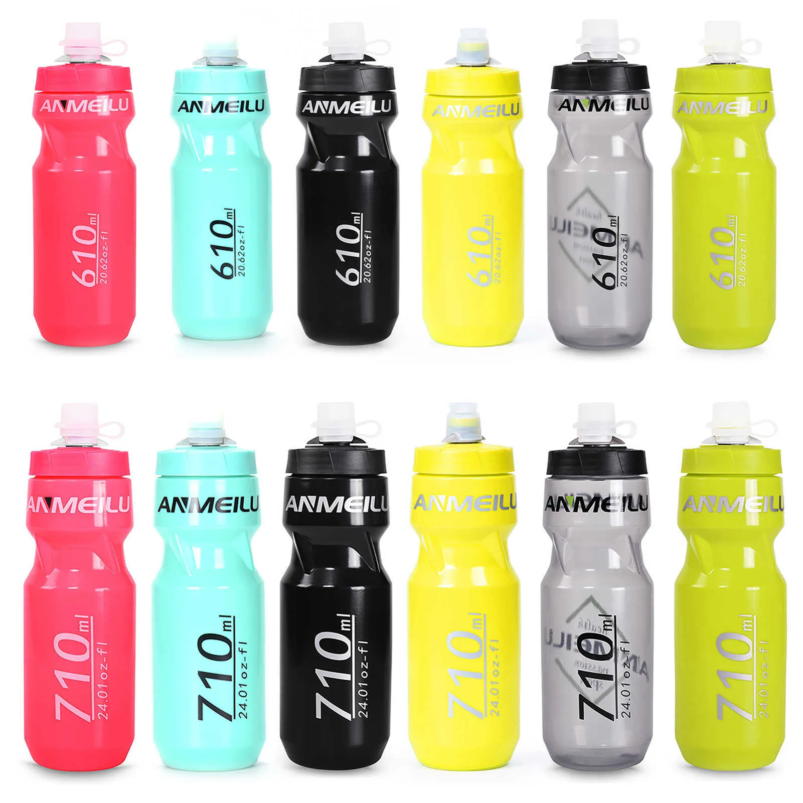 710ml Portable Mountain Bike Water Bottle BPA Free & Leak proof Safe Sport Drinking Kettle Fitness Squeeze Cycling Water Jug Y0915