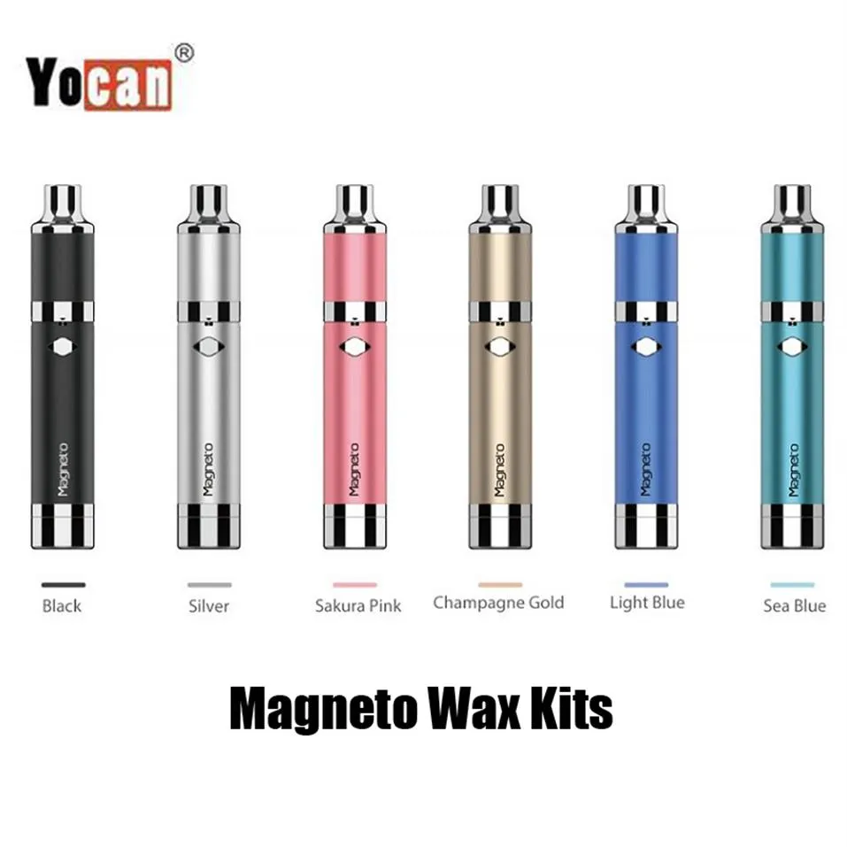 Más nuevos colores Authentic Yocan Magneto Wax Starter Kit de arrancador de 1100mAh con bobina de cerámica Hierba Tanque Atomizador Vape Pen 100% originalA17