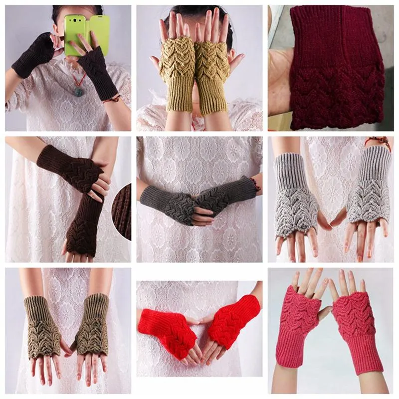 Women Gloves Stylish Hand Warmer Winter Gloves Women Arm Crochet