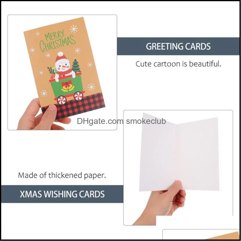 Greeting Cards 4 Sets Christmas Gift Year`s Blessing Mixed Style