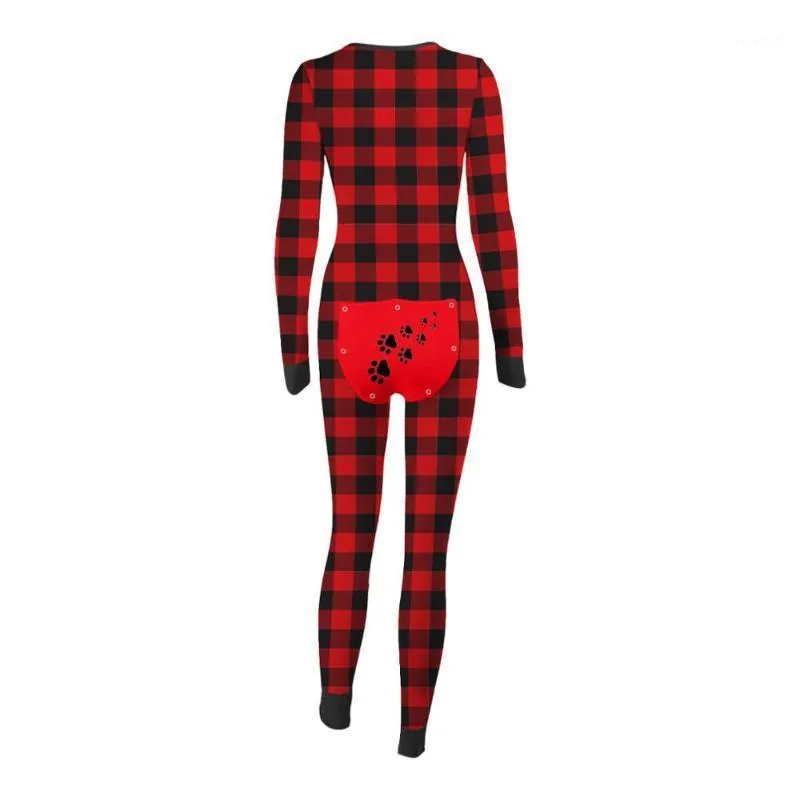 Sexy Women Christmas Cutout Functional Buttoned Flap Adults Pajamas ...