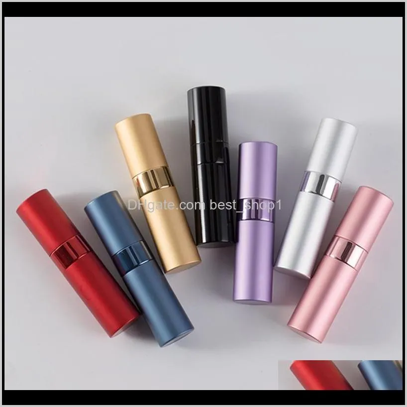 Other Household Sundries Home & Garden Drop Delivery 2021 Wholesale Mini Spray Bottle Portable Aluminum Per Bottles Atomizer 8Ml Travel Refil