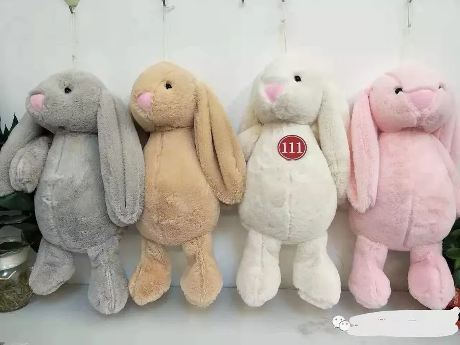 Multicolor ins Easter Plush Bunny Doll Big Ear Toy Wedding Rag Cartoon Children's Verjaardagscadeau