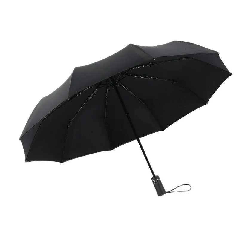 Män Kvinnor Automatisk Öppet / Stäng Fällbara Paraply Stark Vindtät Portable Compact Travel Business Sun Paraplyer Regn