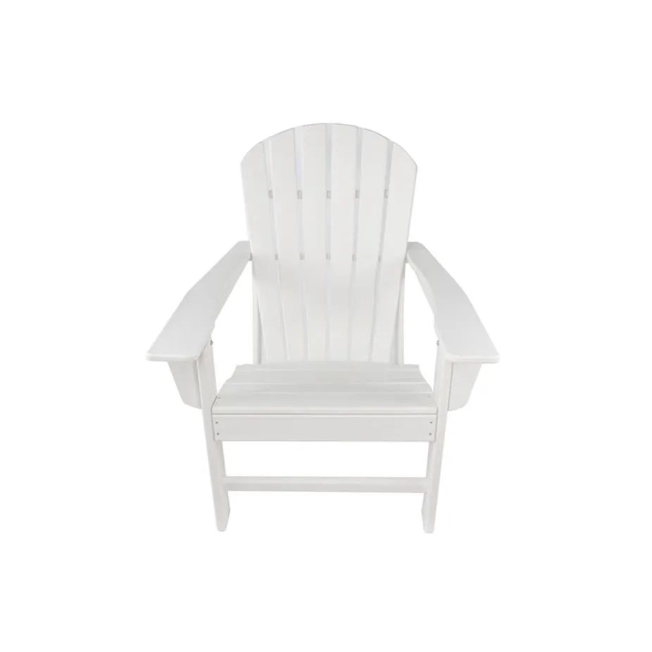 ABD Stok mobilyası Um HDPE Reçine Ahşap Adirondack Sandalye - Beyaz A14
