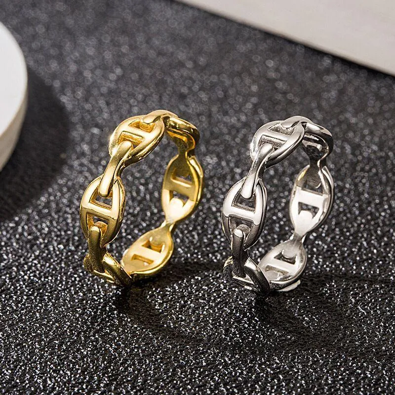 Mode gouden liefdesband ringen bague voor dame vrouwen Partij bruiloft liefhebbers cadeau verloving zilveren slimme charme Hb_jewelry Met DOOS