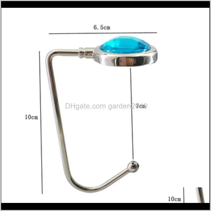 purse hook metal hanger bag round straight table banger holder unique folding crystal alloy handbag hook home accessorie storage