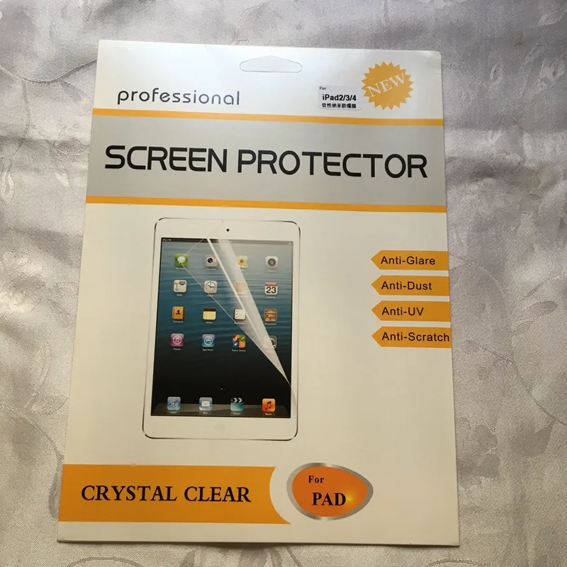 Filme à prova de explosão para iPad 2 3 4 9.7inch protetor de tela de absorção de choque com pacote de varejo
