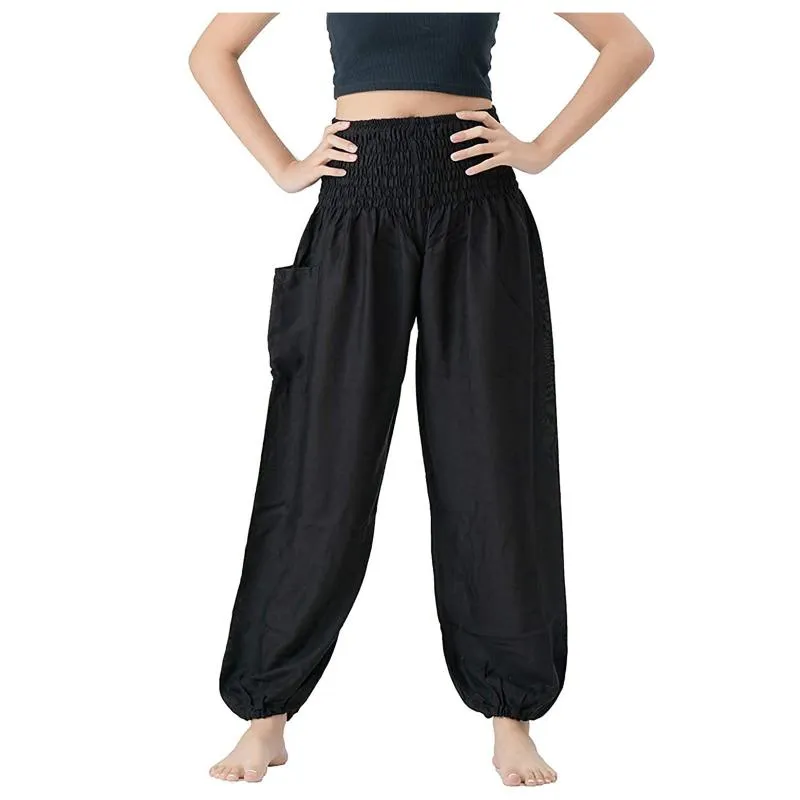Calças femininas capris leggings mulheres confortáveis ​​boho solto hippie pijama sólido legging preto lanças leggins 2021 pantalon despeje femme