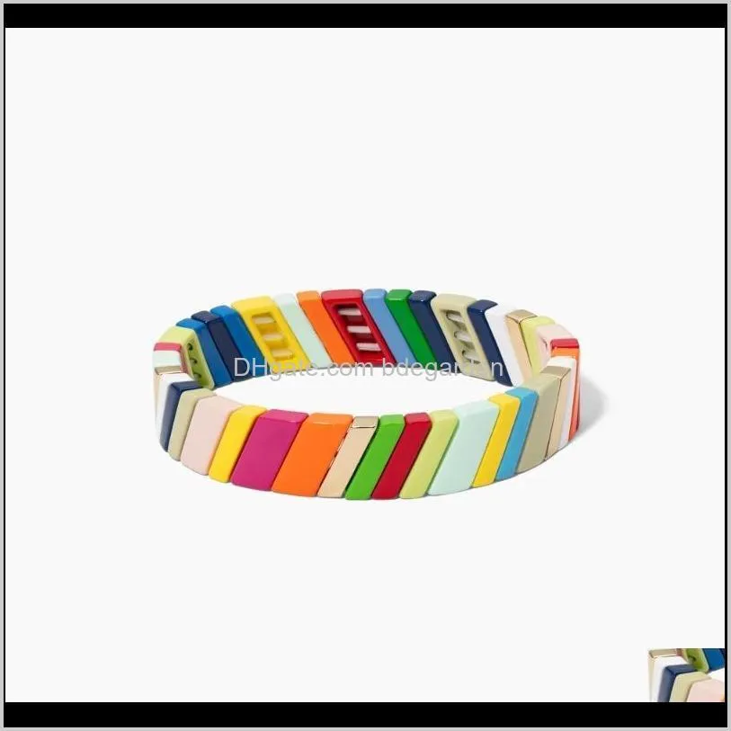 ins trendy women bangles boho tribe charm bangle colorful baking varnish woman and bangles designer jewelry