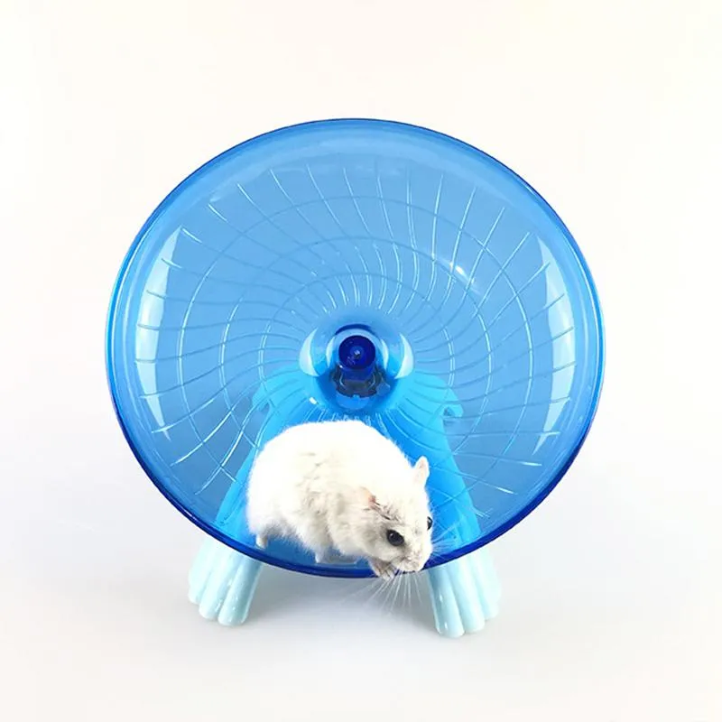 Fournitures pour petits animaux Pet Hamster roue de course muette soucoupe volante essieu en acier hérisson Rat disque jouets accessoires