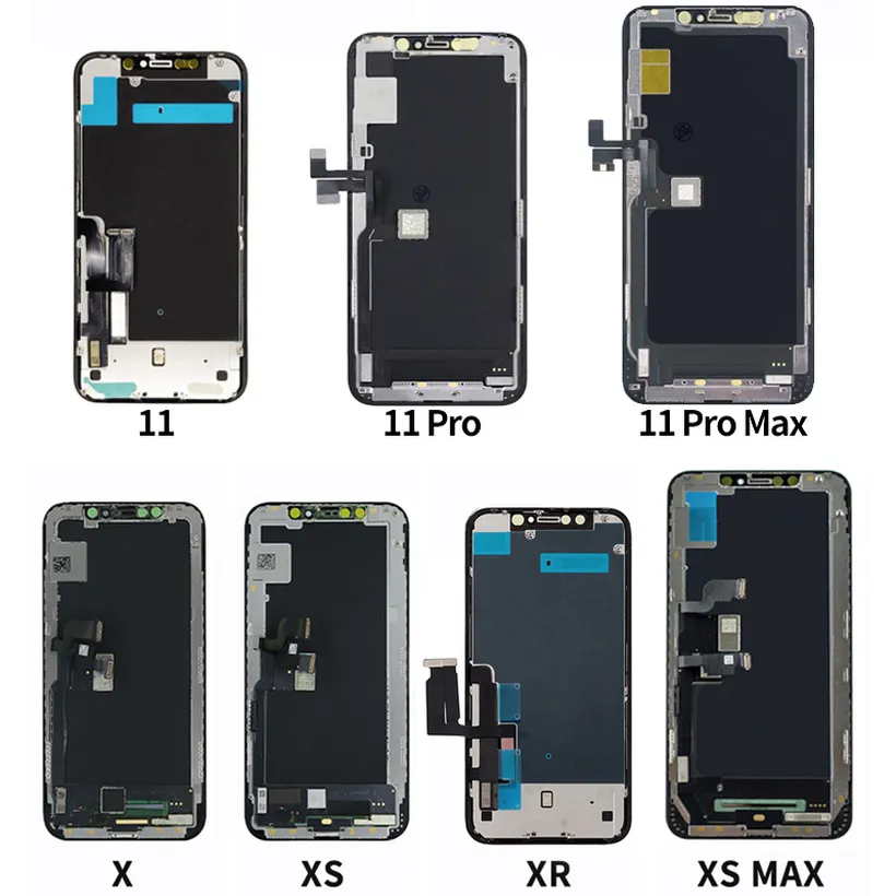 Panel ekranu OLED dla iPhone X 11 Pro 11Pro Max LCD Wyświetlacz dotykowy Digitizer Montaż iPhone11 XR XS OEM