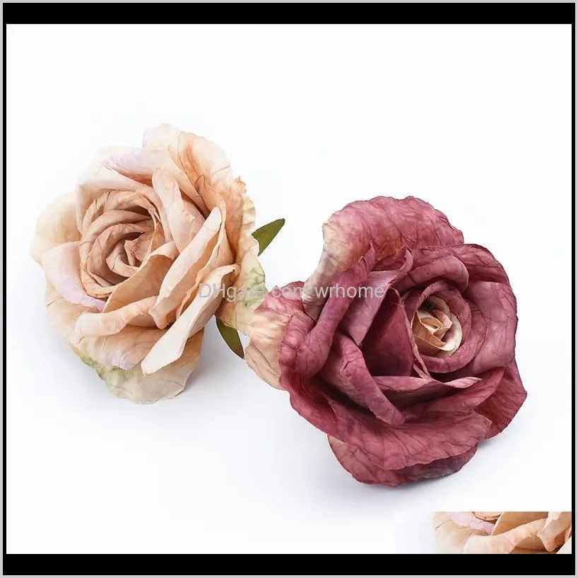 50/100Pcs Artificial flower silk roses wedding flower Scrapbooking wall Home party decor accessories Christmas tree Crafts cheap1