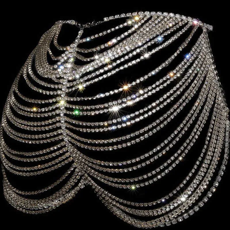Sexy Rhinestone Waist Body Multilayer Chain for Women  display picture 1