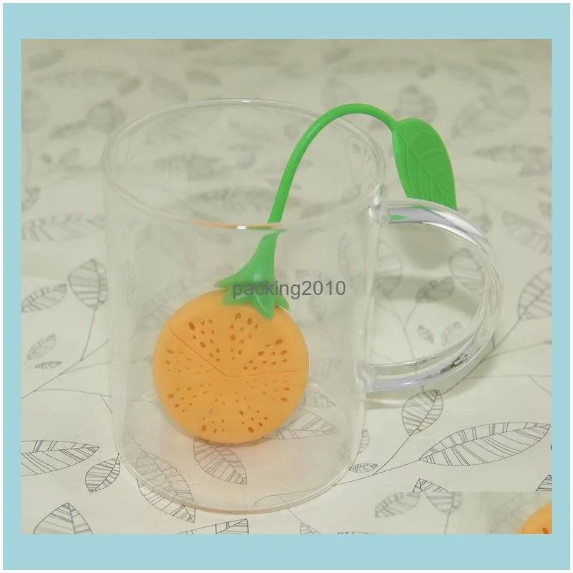 Fruit Shaped Tea Strainer Silicone Lemon Design Loose Tea Leaf Strainer Bag Herbal Infuser Filter Tools