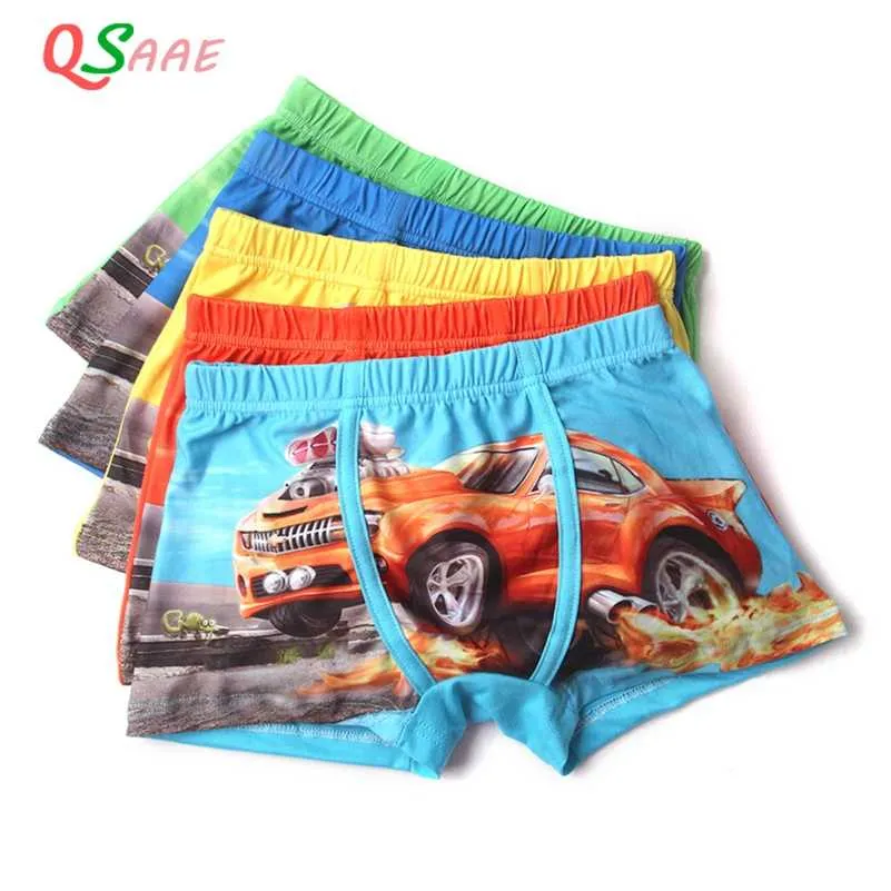 5 Pcs/lot Soft Cotton Kids Boys Underwear Comfortable Pure Color Children's Boy Boxer Shorts Panties Underwear 2-10y 211122