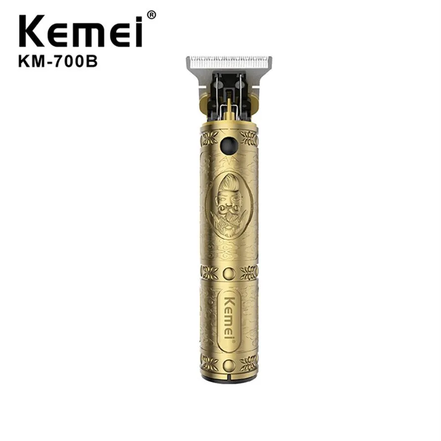Kemei Kuaför Mağazası Clipper Yağ Kafası 0mm KM-700B Elektrikli Saç Düzeltici Profesyonel Saç Kesimi Tıraş Makinesi Oyma Sakal Makinesi Styling Toola56