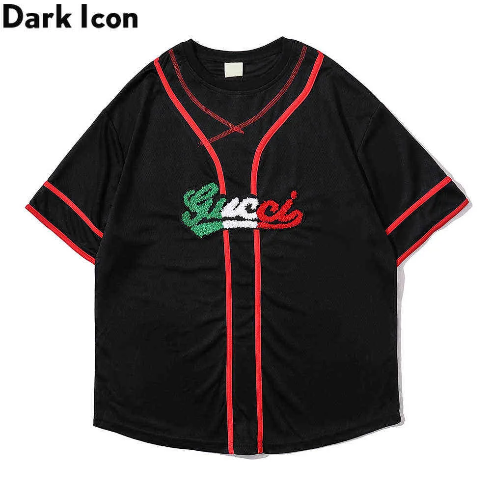 Towel Embroidery Baseball Shirt Mesh Jersey Men's Shirts 210603