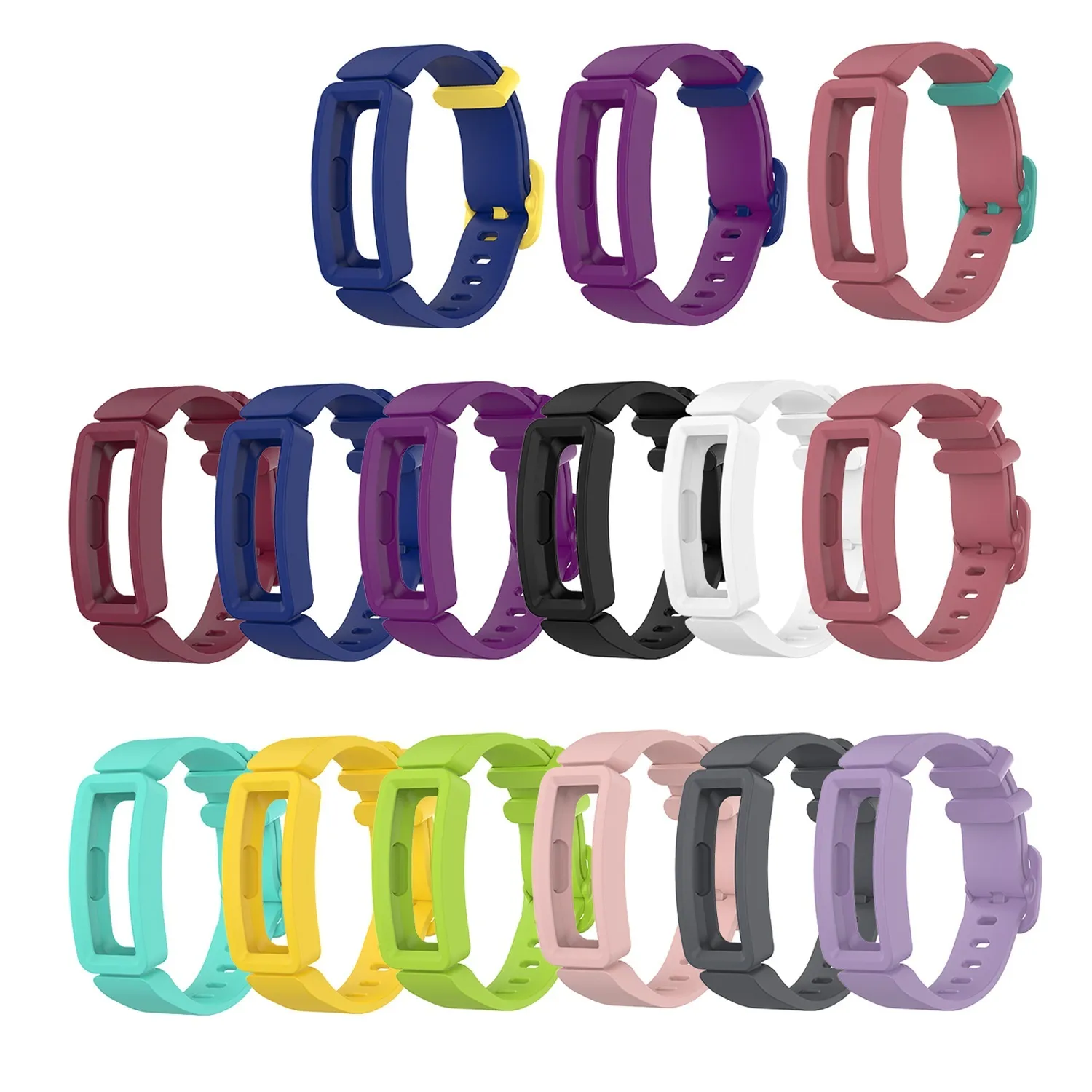 سيليكون ووتش المعصم الفرقة حزام القضية ل fitbit ace 3 إلهام 2 100pcs / lot