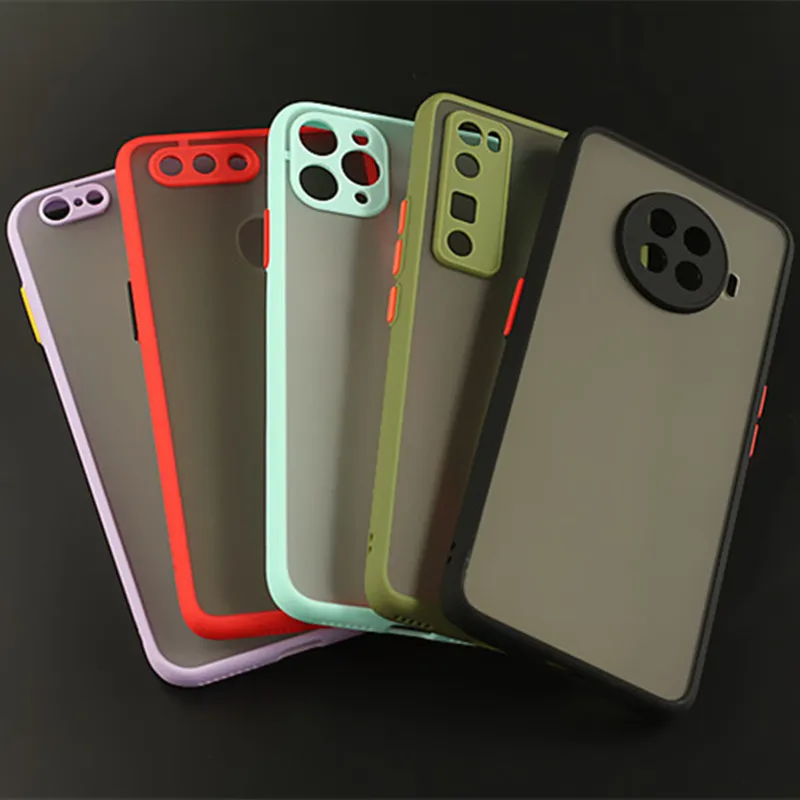 Ochrona oczu Skin Hybrid TPU + PC Matte Przypadki Pokrywa dla Xiaomi 9 10 Lite Redmi Note 10 Pro 100 sztuk / partia