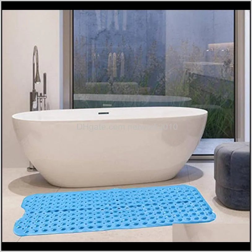 rectangle 40x100cm pvc large anti-skid bath mat soft bathroom massage mat rugs suction cup non-slip superior bathtub carpet