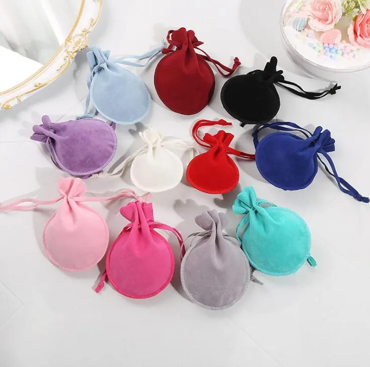 11 couleurs 9*12 cm 100 pièces corde flanelle velours sacs écouteurs petit mariage bonbons emballage anneau Bracelet bijoux cadeau sac a