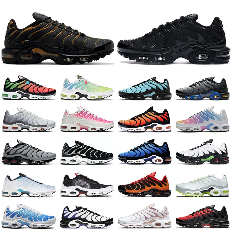 2022 tn plus herr löparskor för kvinnor trippel Svart Cordura Vit Varg Grå Aqua Silver Hyper Blue Sky Worldwide Rosa Oxford herrsneakers utomhussneakers