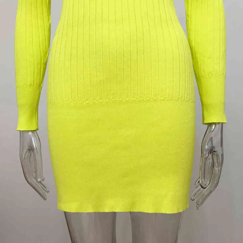 Knitted Bodycon Sweater Dress Women Neon Yellow... From Dou003, $16.03 | DHgate.Com Knitted Bodycon Sweater Dress Women Neon Yellow... From Dou003, $16.03 | DHgate.Com