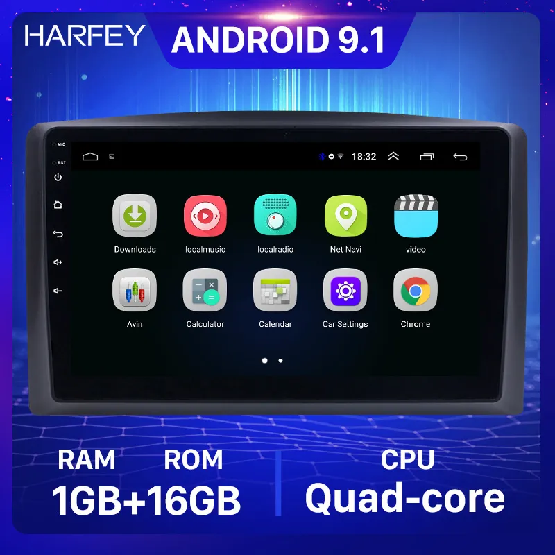 Android HD TouchScreen Car DVD Radio GPS-плеер на 2014-2018 Benz Vito Bluetooth 10,1 дюйма