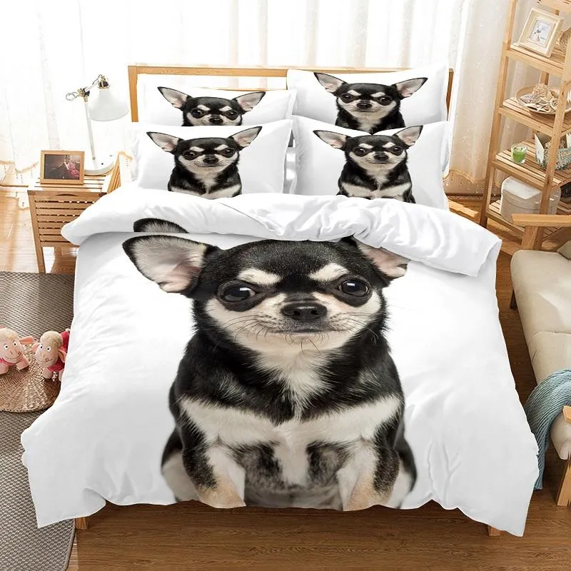 Bedding Sets Handsome Dog Duvet Cover Set 3d Digital Printing Bed Linen Fashion Design Comforter