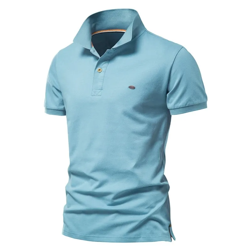 AIOPESON 100% coton Polo hommes décontracté couleur unie à manches courtes marque hommes chemises été haute qualité Streetwear Polos hommes 210707