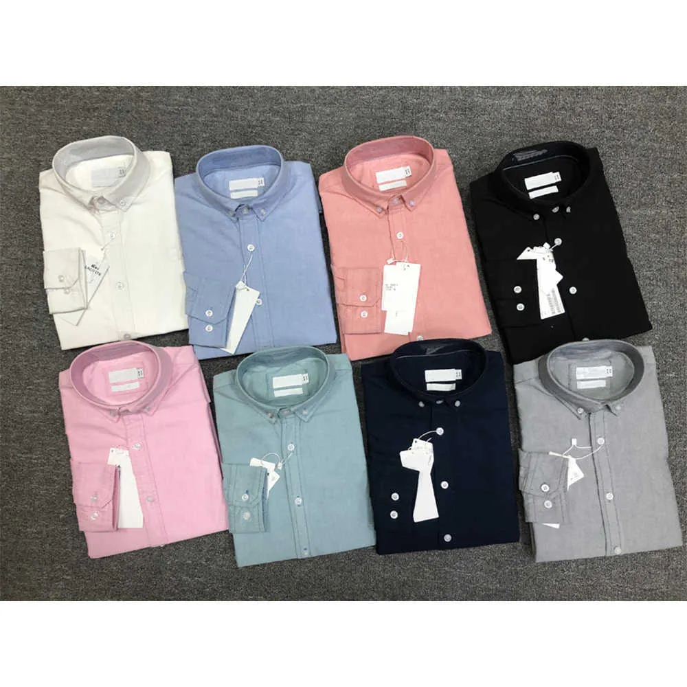 Camisas masculinas Bordado casual manga longa Primavera e outono Clássico de negócios de alta qualidade Camisa longa da moda Várias cores para escolher