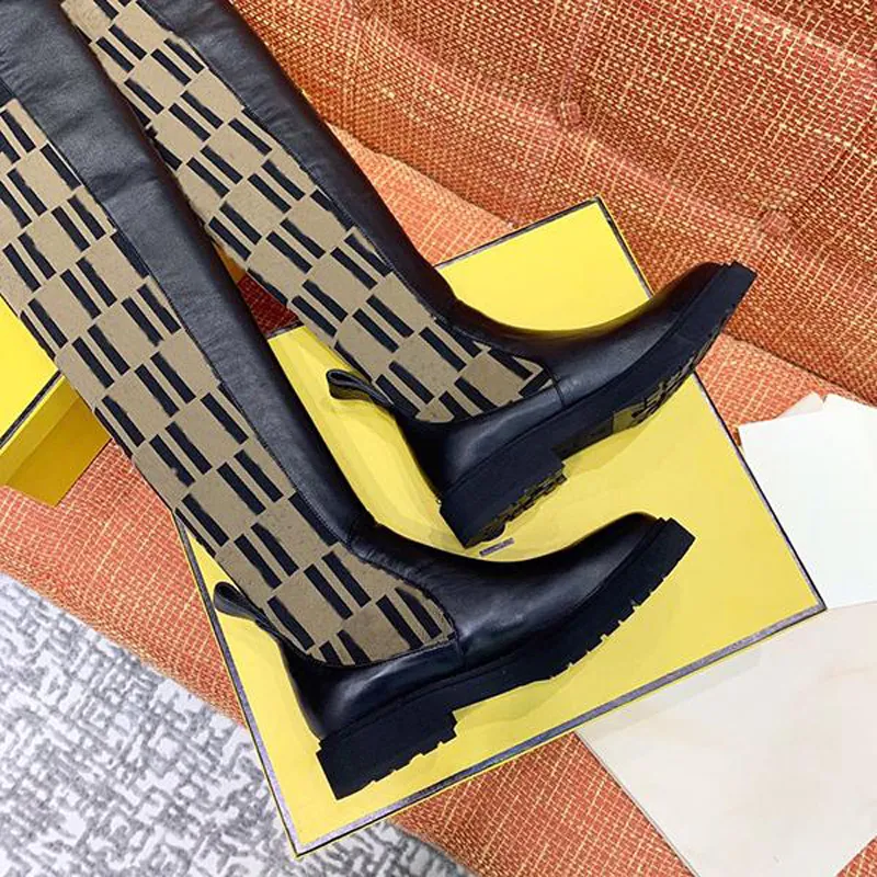 Over the knee knitted rainboots in rubber sales