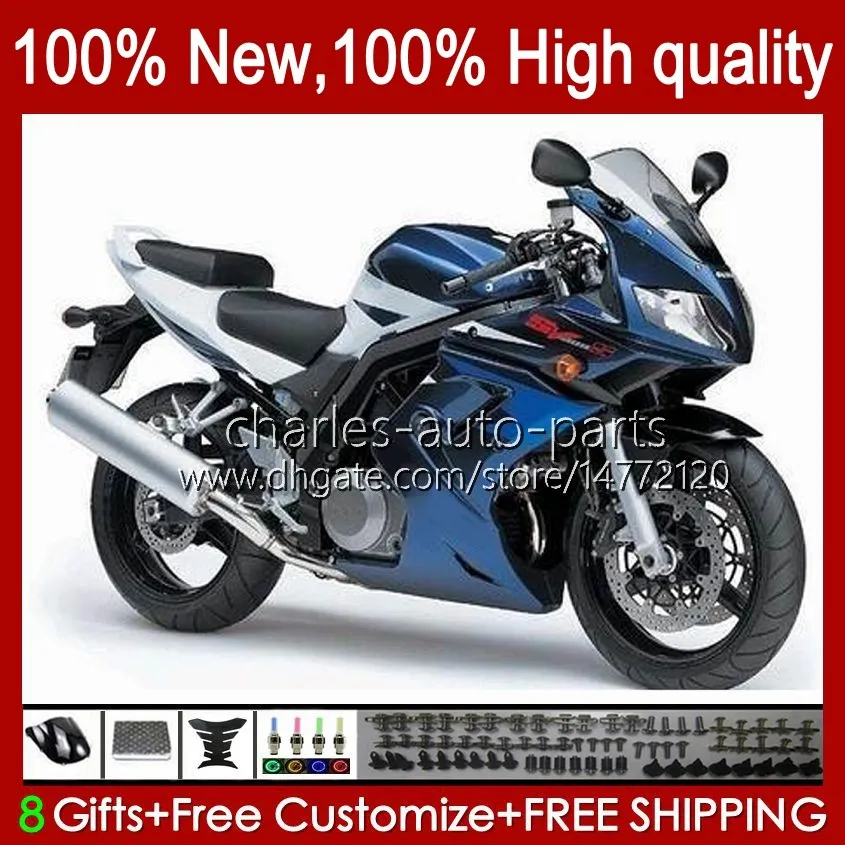 Ciało dla SUZUKI SV 650S 1000S 03 04 05 06 07 Błyszczący Niebieski 08 09 10 11 12 13 22HC.92 SV650 1000 S SV1000S SV650S 2003 2004 2012 2013 Owalnia