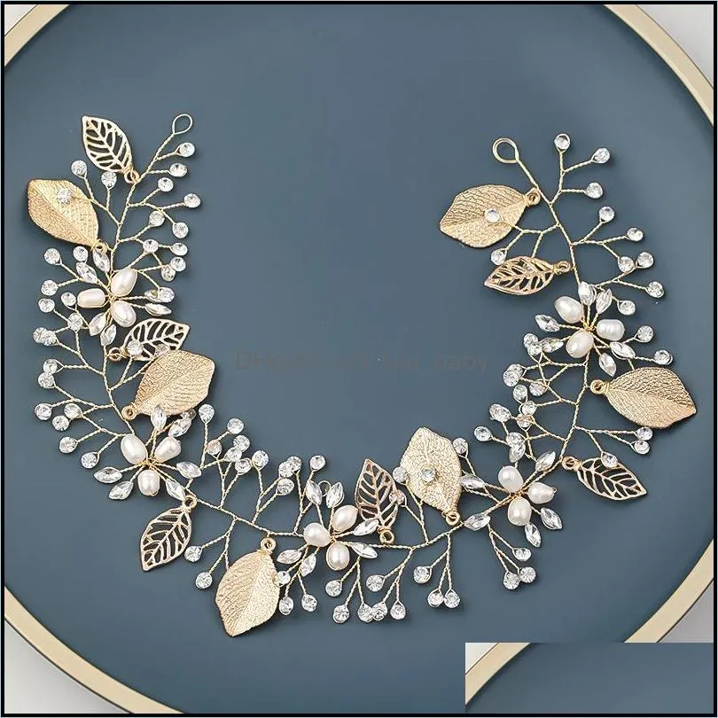 Hair Clips & Barrettes Luxury Fashion Wedding Headband Pearl Crystal Flower Bride Headdress Jewelry Ornament Elegant