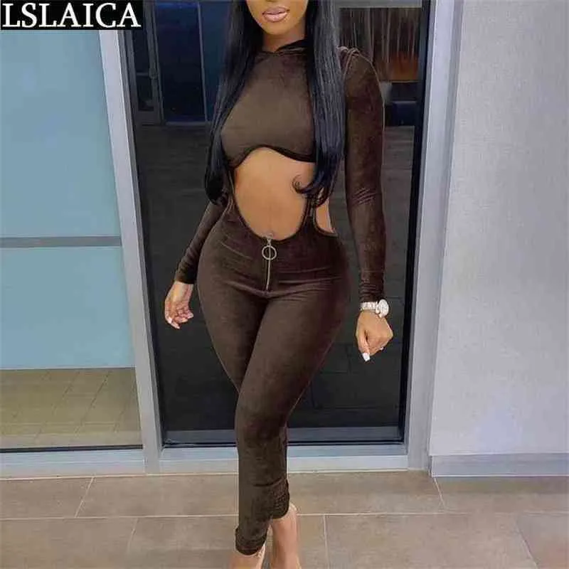 Tracksuit Women Suspenders Suit Waistless Fashion Novelty Casual Streetwear Två Piece Set Zipper Dresy Damskie 210515