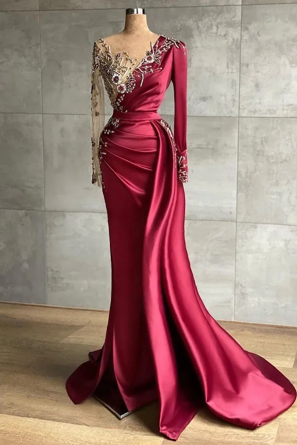 Floor length deals red gown