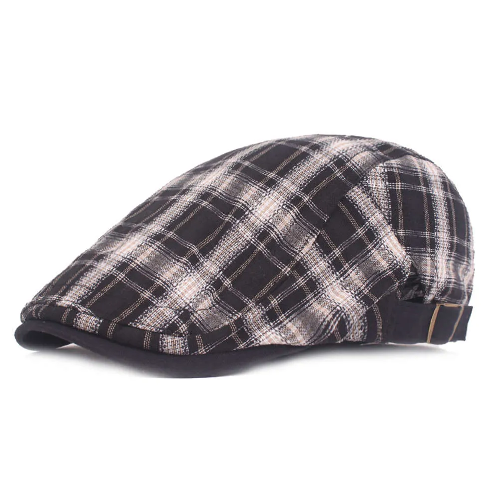 Godkvalitet Sommarmode Bomullsplädet Newsboy Cap Casual Flat Driving Golf Cabbie Caps Casual Ivy Hat For Women Män unisex291w